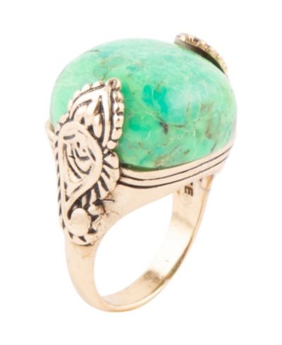 Кольца Barse Ornate Bronze и Genuine Lime Turquoise