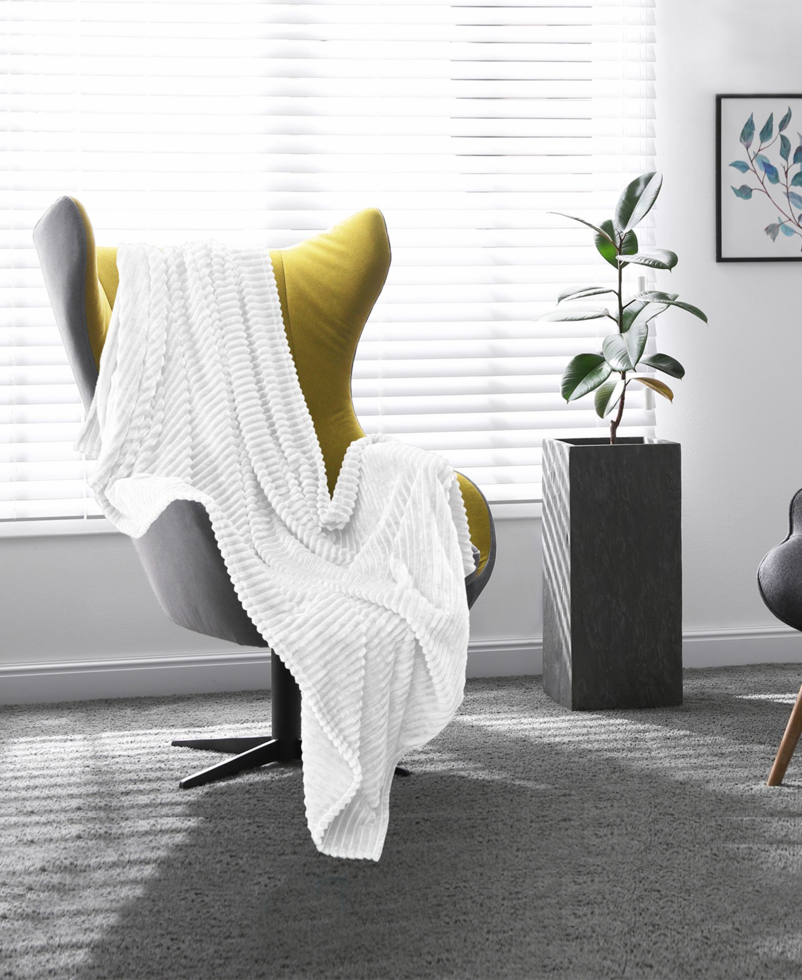 Nestl Cut Plush Lightweight Super Soft Luxury Bed Throw, 50" x 60"