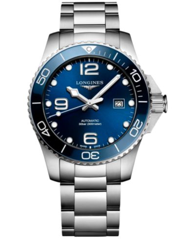 Мужские швейцарские автоматические часы Longines HydroConquest из нержавеющей стали 43mm