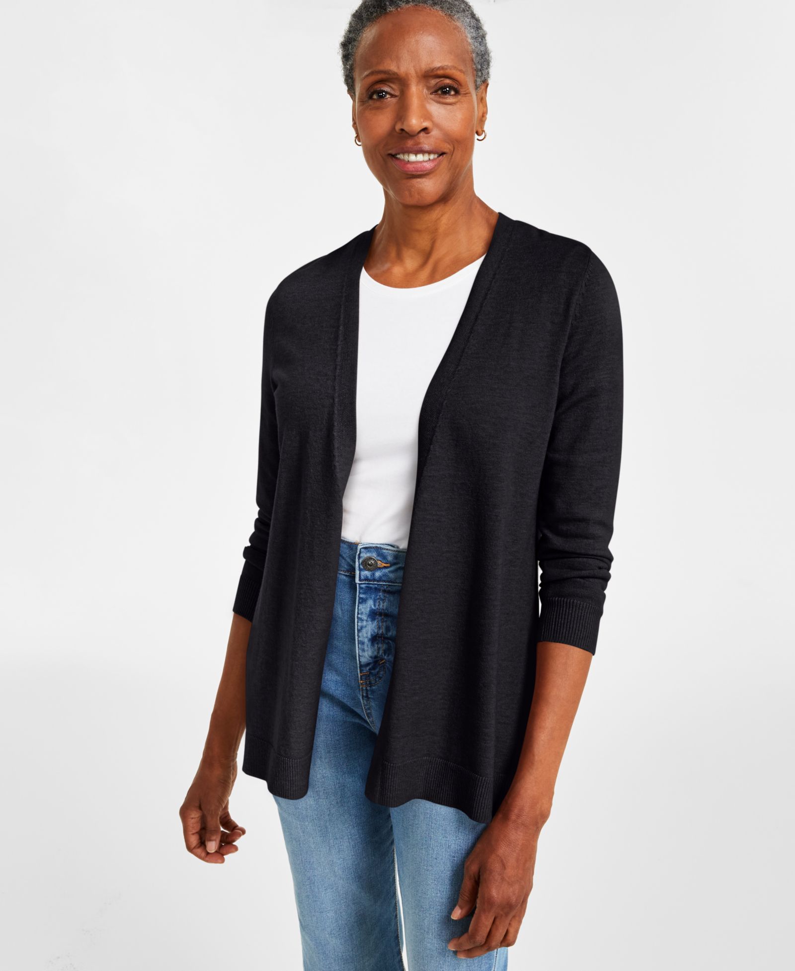 Style & Co Женский Open-Front Cardigan