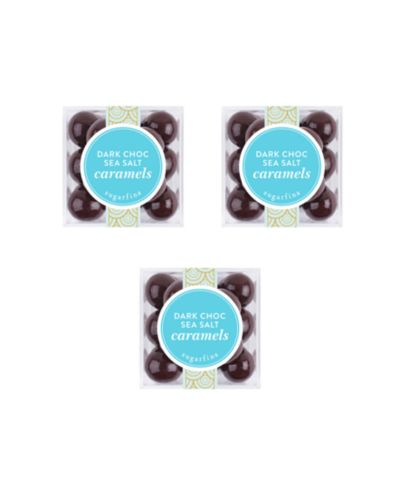 Sugarfina Dark Chocolate Sea Salt Caramel - Small Cube Kit (Pack of 3)