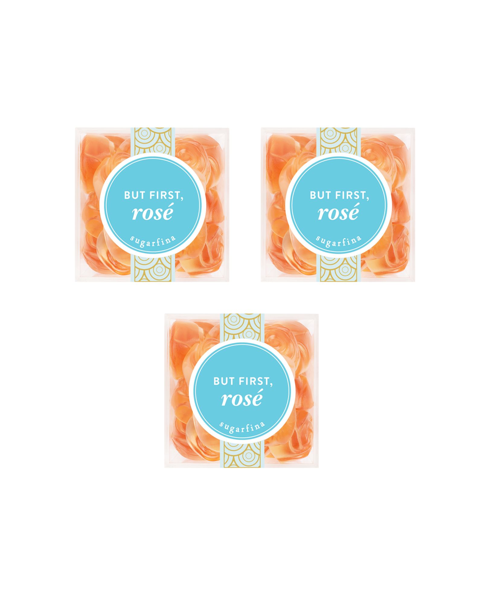 Sugarfina But First, Rose (Roses) - Small Cube Kit (Pack of 3)