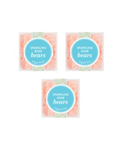 Sugarfina Sparkling Rosé Bears - Small Cube Kit, Pack of 3