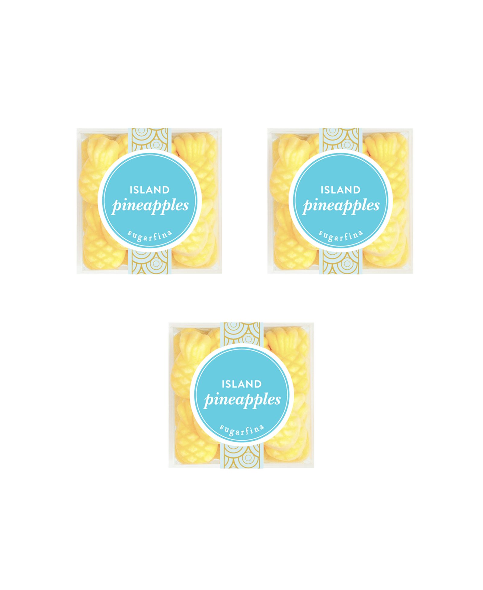 Sugarfina Island Pineapples - Small Cube Kit, 3 Piece
