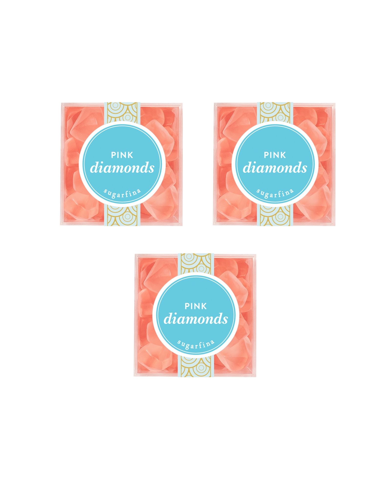 Sugarfina Pink Diamonds Small Candy Cube Kit, 3 Pack