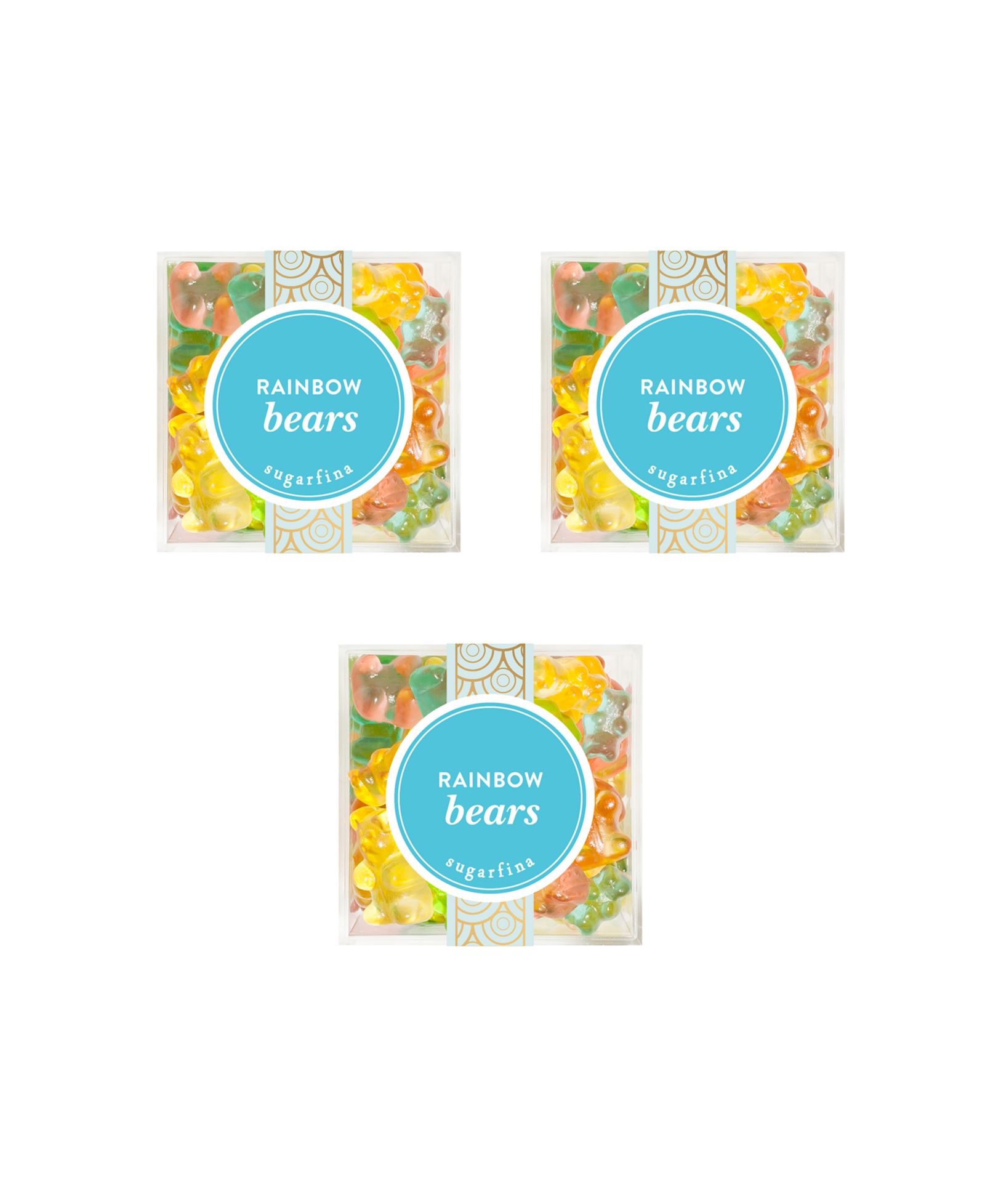 Sugarfina Rainbow Bears - Small Cube Kit (Pack of 3)