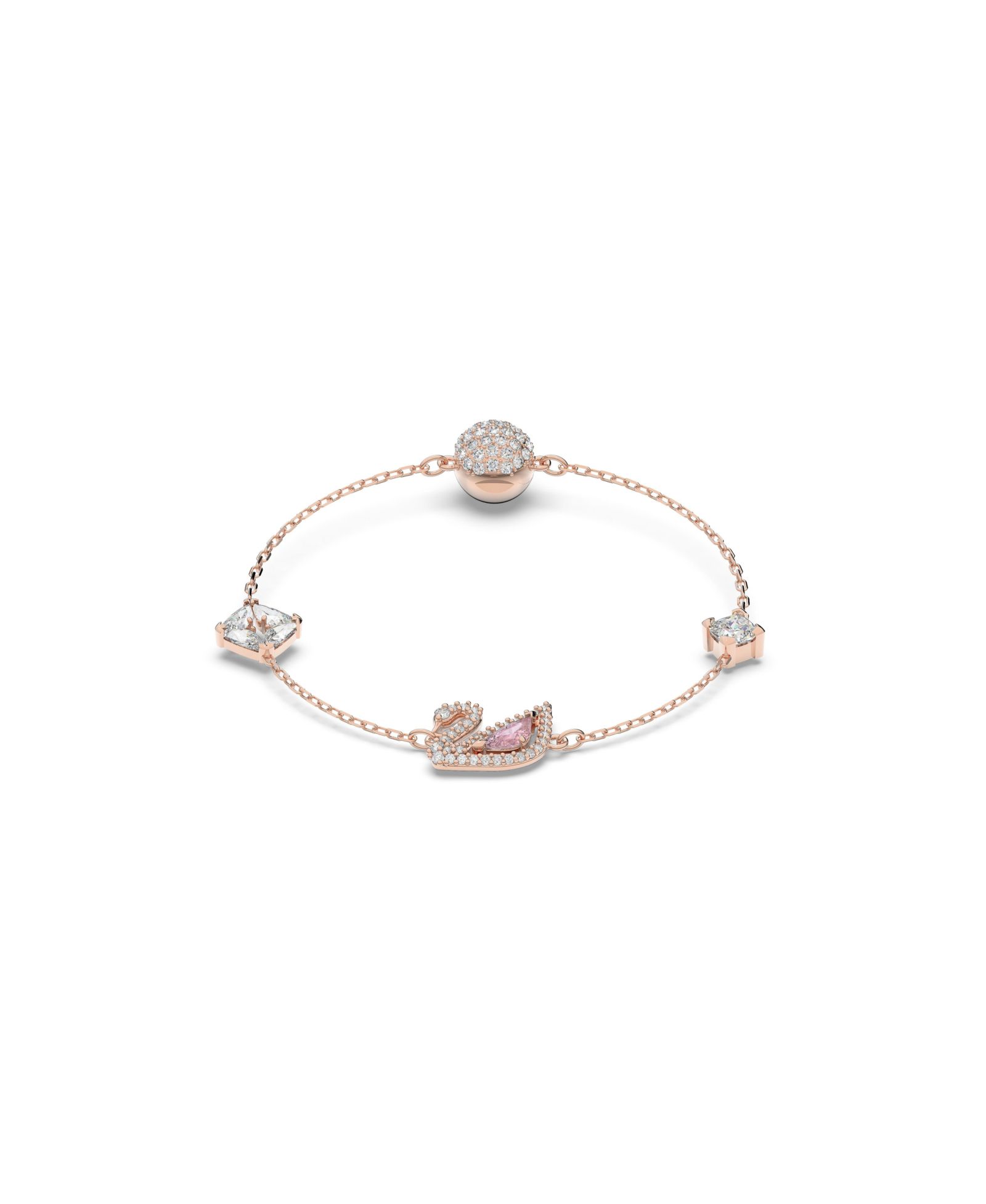 Браслет Swarovski Dazzling Swan с магнитной застежкой, позолоченный