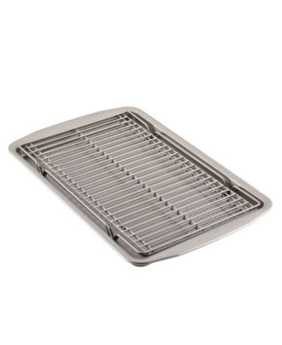 Circulon Bakeware 11" x 17" Baking Sheet Pan & Expandable Cooling Rack 3-Pc. Set