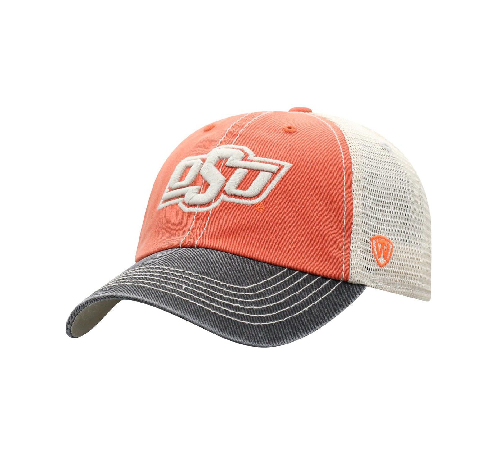 Мужская кепка Top of the World Orange Oklahoma State Cowboys Offroad Trucker Snapback