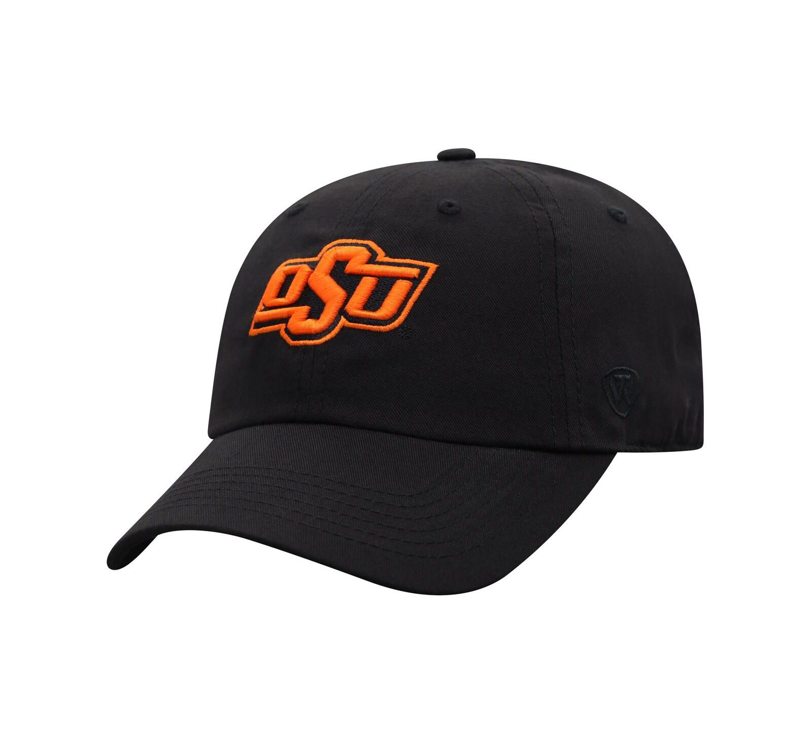 Men's Top of the World Black Oklahoma State Cowboys Staple Adjustable Hat