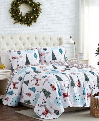 Southshore Fine Linens двустороннее стеганое одеяло Winter Wonderland Oversized, 3 предмета, размер Full/Queen
