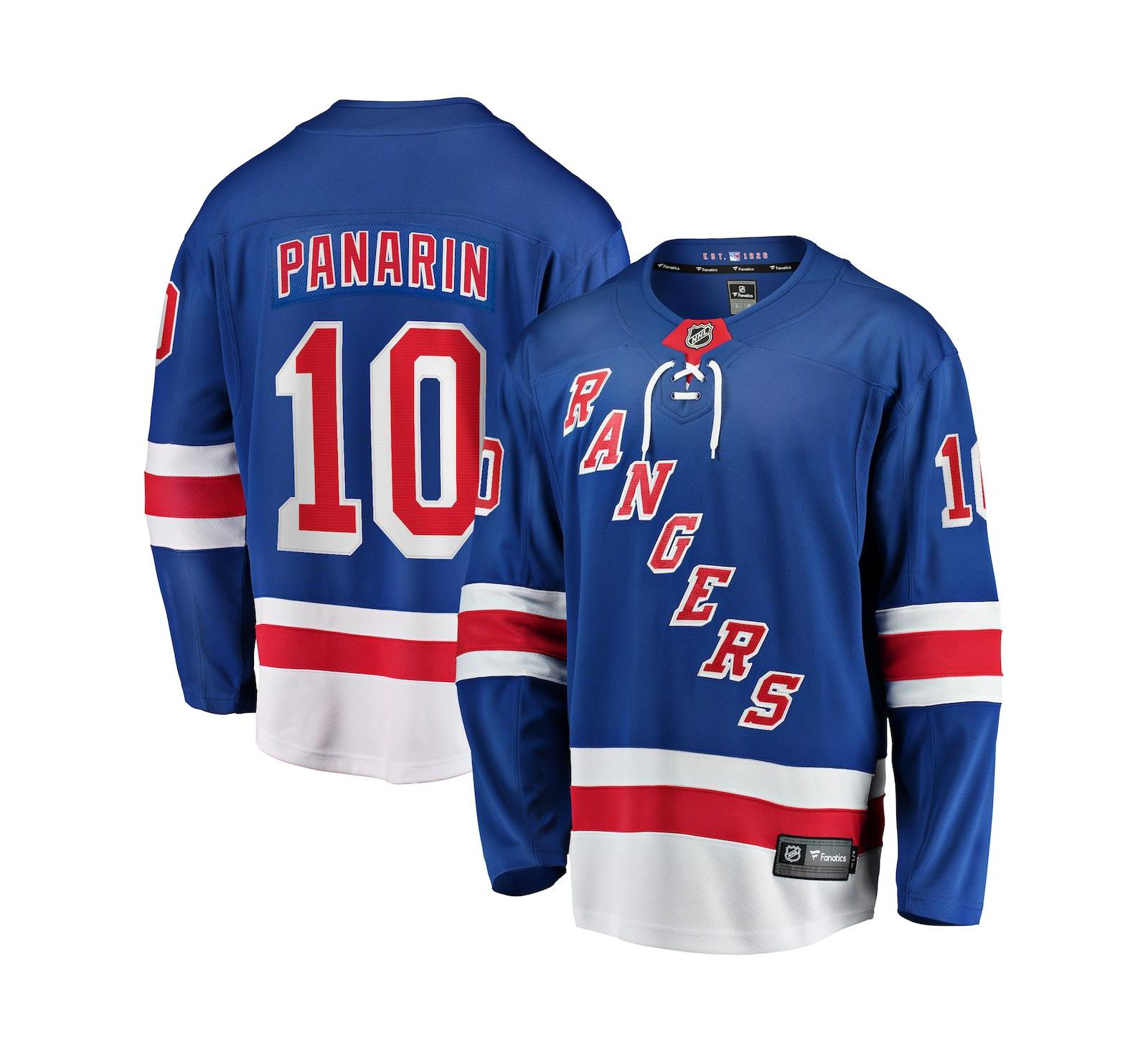 Мужская джерси Fanatics Artemi Panarin Blue New York Rangers Home Premier Breakaway Player