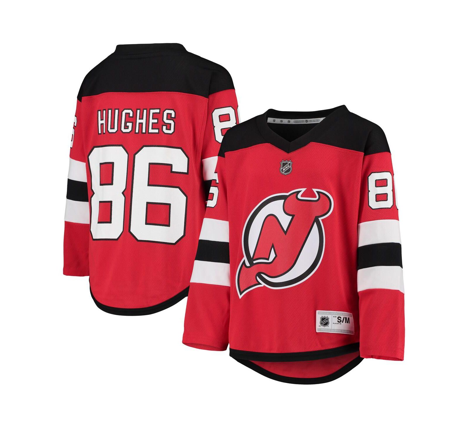 Big Boys Jack Hughes Red New Jersey Devils Home Player Replica Jersey