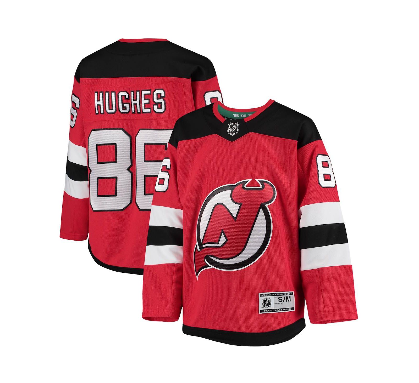 Outerstuff Детская джерси Jack Hughes Red New Jersey Devils Home Premier Player