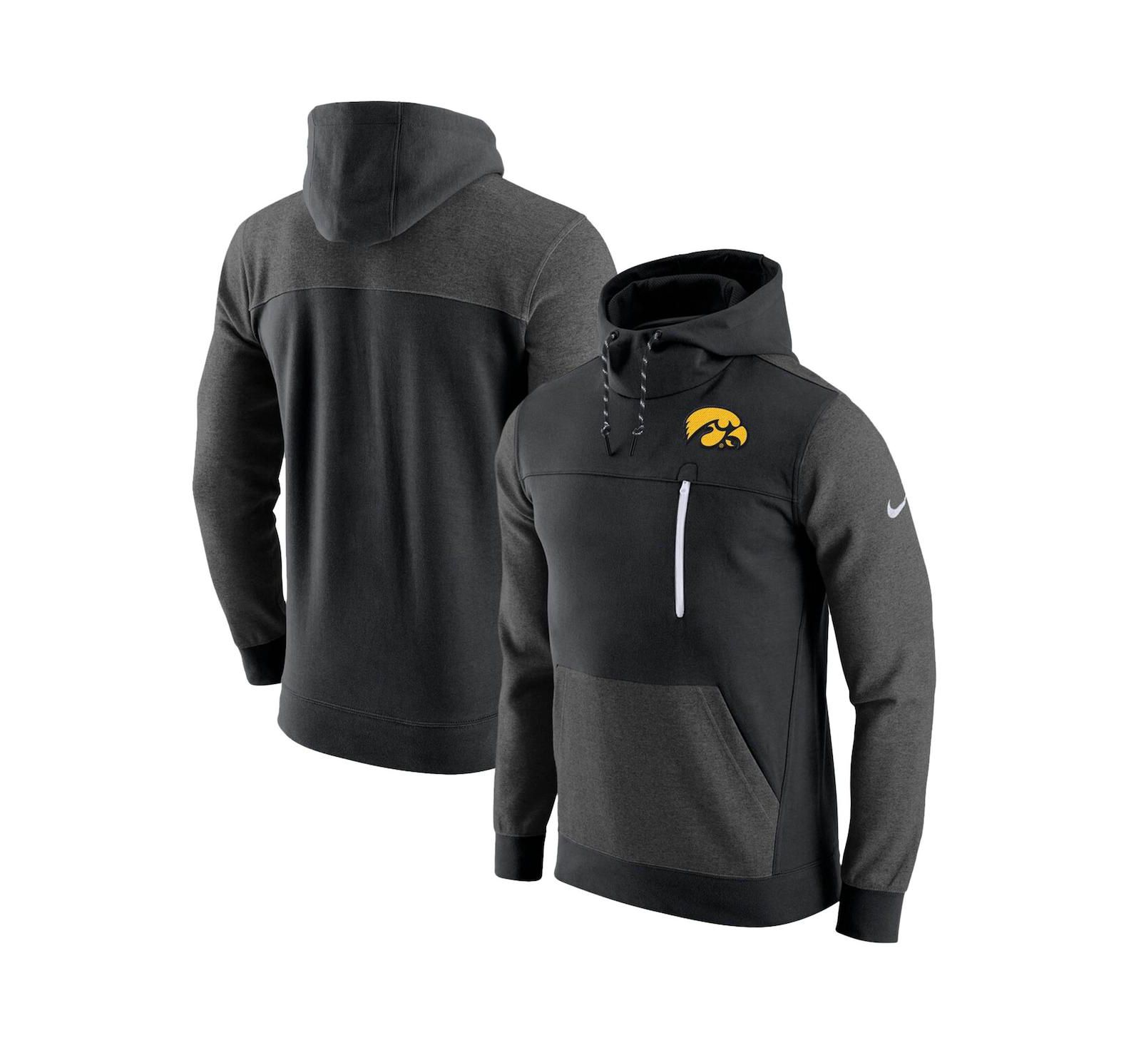 Мужской Nike Black Iowa Hawkeyes AV-15 2.0 Pullover Hoodie