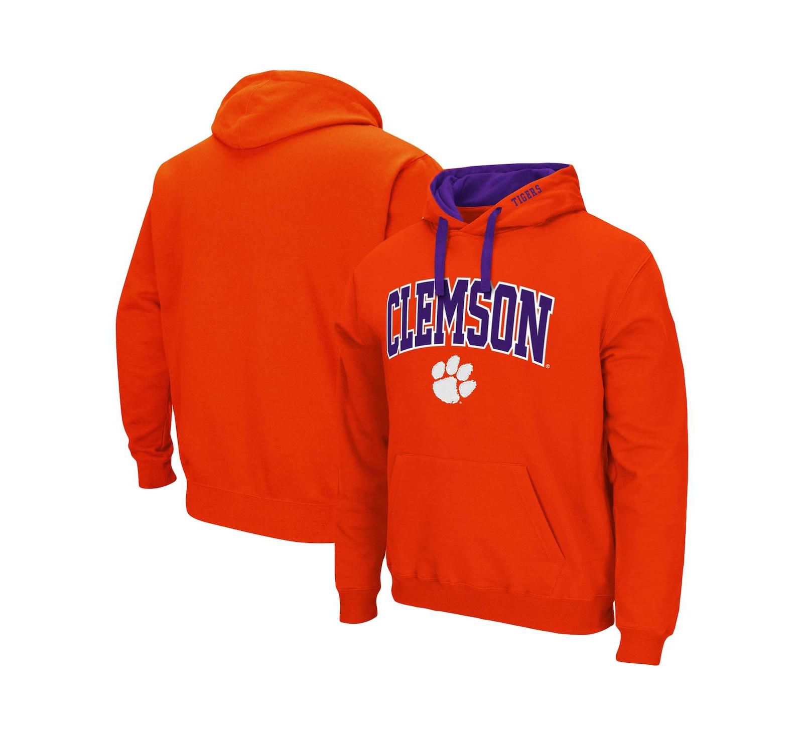 Мужское худи Colosseum Clemson Tigers Big and Tall с логотипом