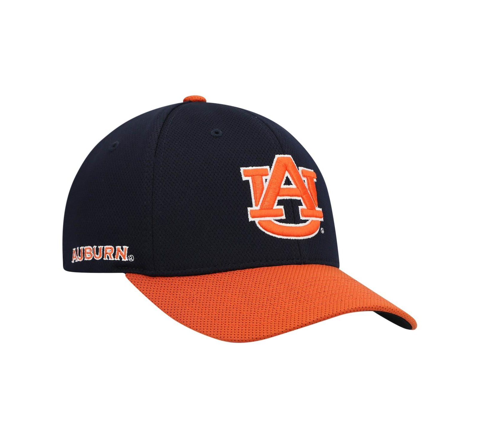 Мужская кепка Top of the World Navy, Orange Auburn Tigers Two-Tone Reflex Hybrid Tech Flex