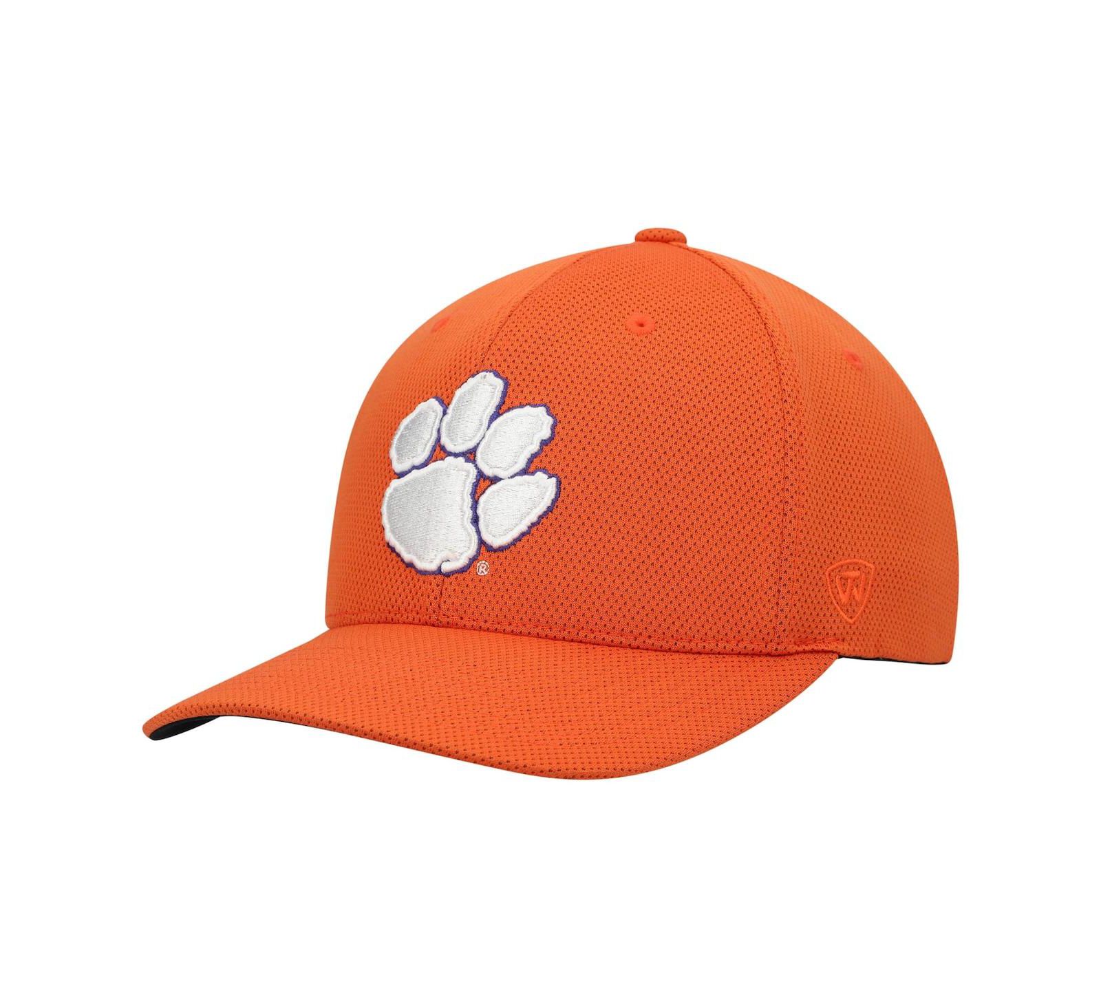 Мужская кепка Top of the World Orange Clemson Tigers Reflex Logo Flex