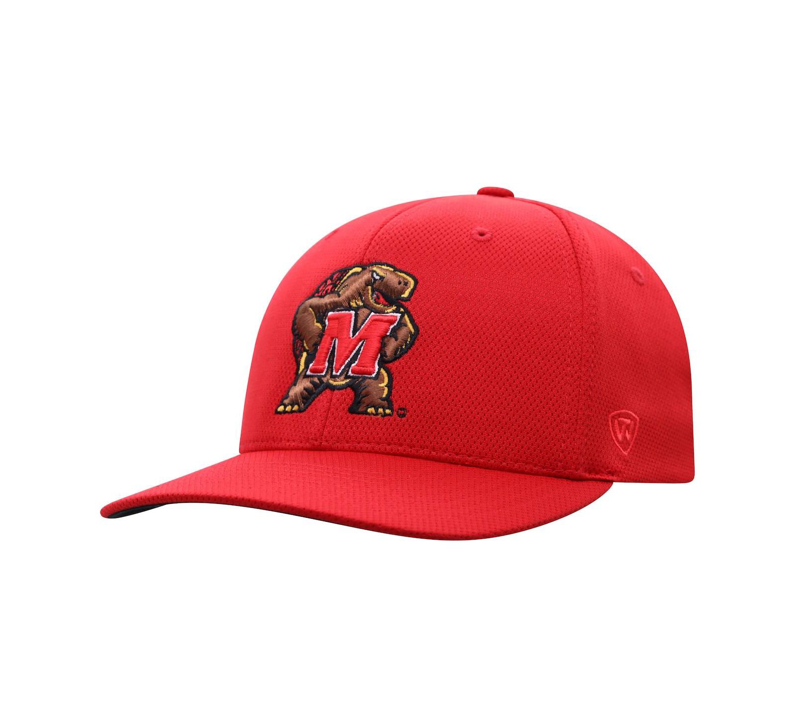 Мужская кепка Top of the World Maryland Terrapins Reflex Logo Flex красного цвета