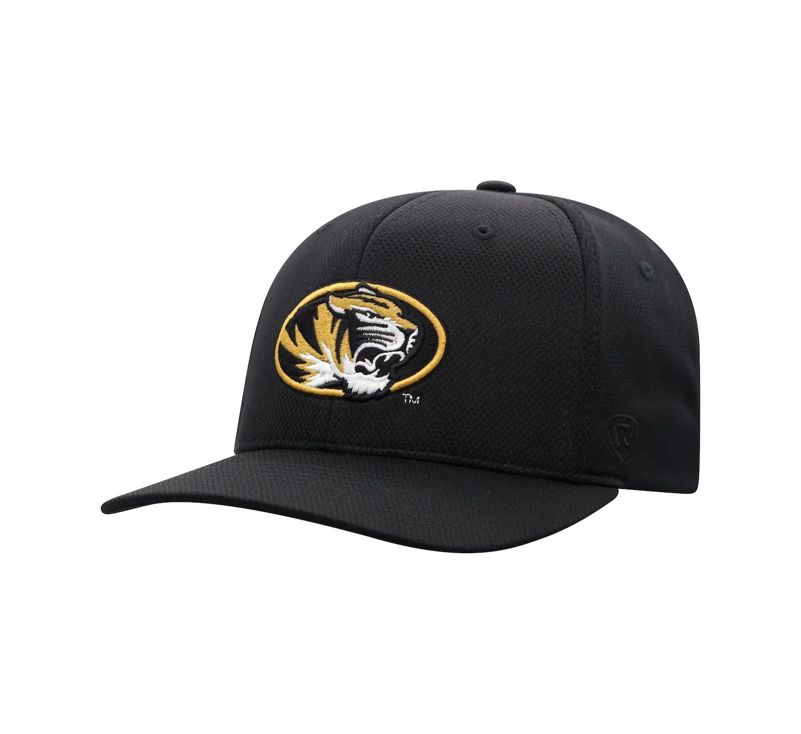 Мужская кепка Top of the World Black Missouri Tigers Reflex Logo Flex Hat