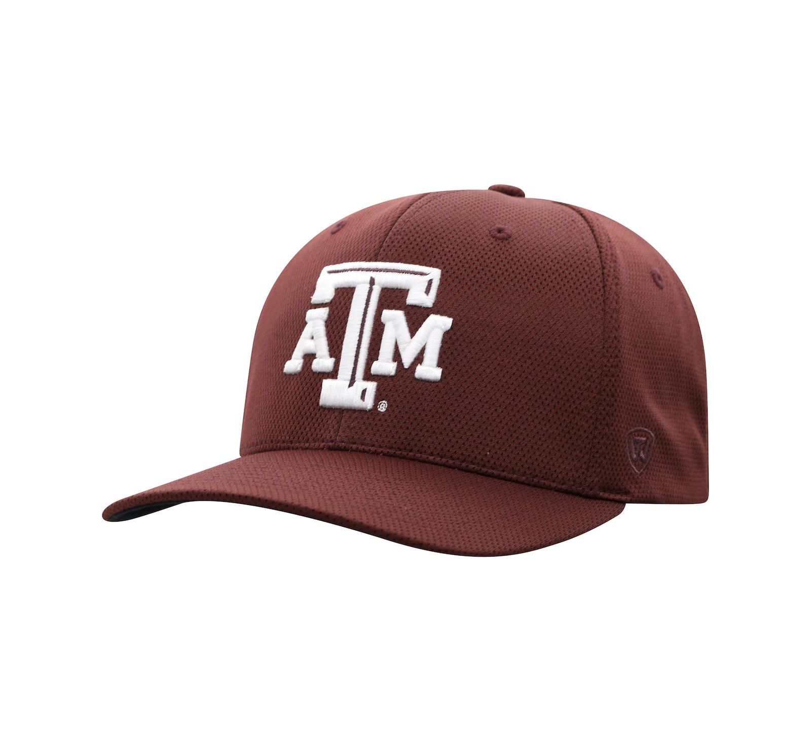 Мужская кепка Top of the World Maroon Texas A&M Aggies Reflex Logo Flex Hat