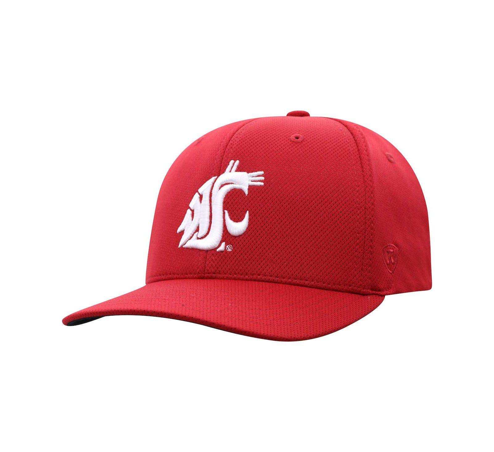 Мужская кепка Top of the World Crimson Washington State Cougars Reflex Logo Flex
