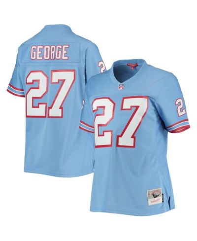 Мужская джерси Mitchell & Ness Eddie George Light Blue Houston Oilers Legacy Replica