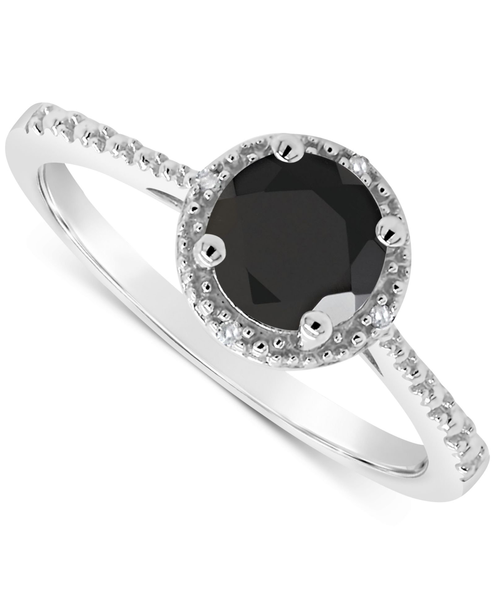 Cultured Freshwater Pearl & Diamond Accent Ring in Sterling Silver (Also in Onyx, Turquoise, & Labradorite )