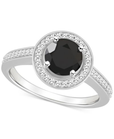 Кольцо с культивированным речным жемчугом и бриллиантами (1/5 ct. t.w.) Halo в стерлинговом серебре