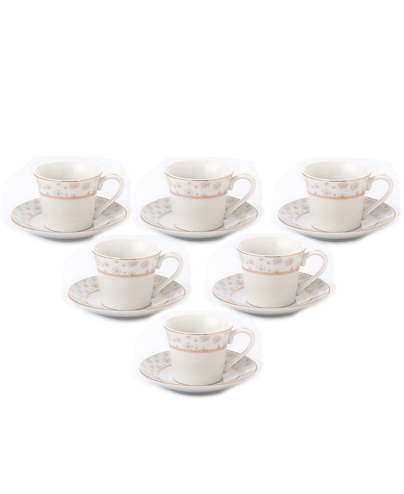 Набор для эспрессо Lorren Home Trends Floral, 12 предметов