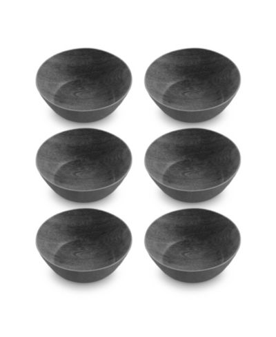 Набор из 6 низких чаш Abode Homewares 7.5" Faux Real Wood