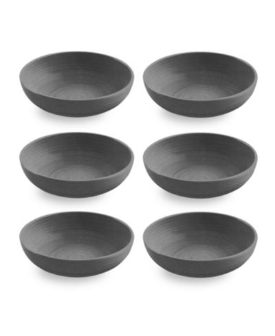 Abode Homewares 8" Planta Artisan 6-Piece Low Bowl Set, 43.3 oz