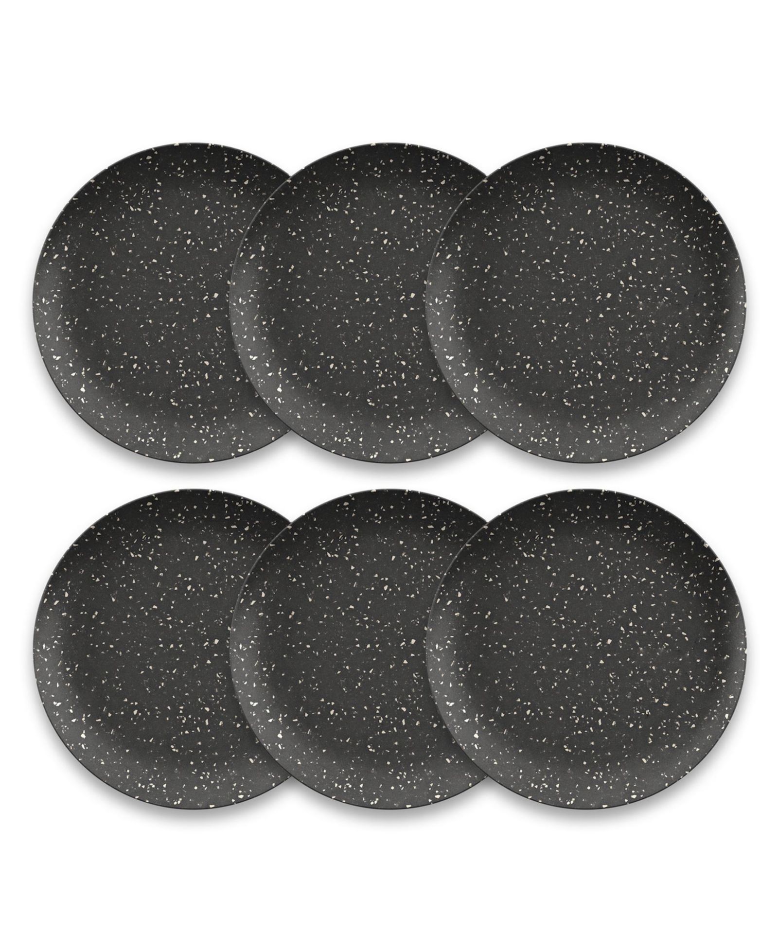 Abode Homewares Orion Speckles 6-Piece Dinner Plate Set, 10.5"