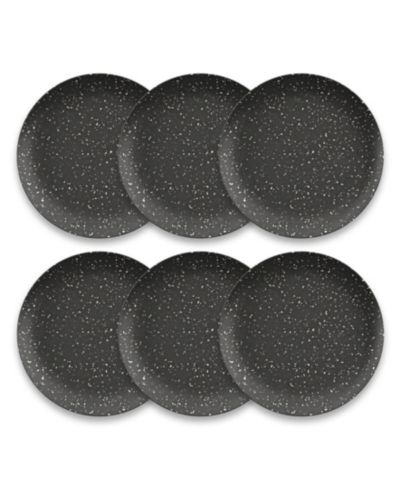 Abode Homewares Orion Speckles 6-Piece Dinner Plate Set, 10.5"