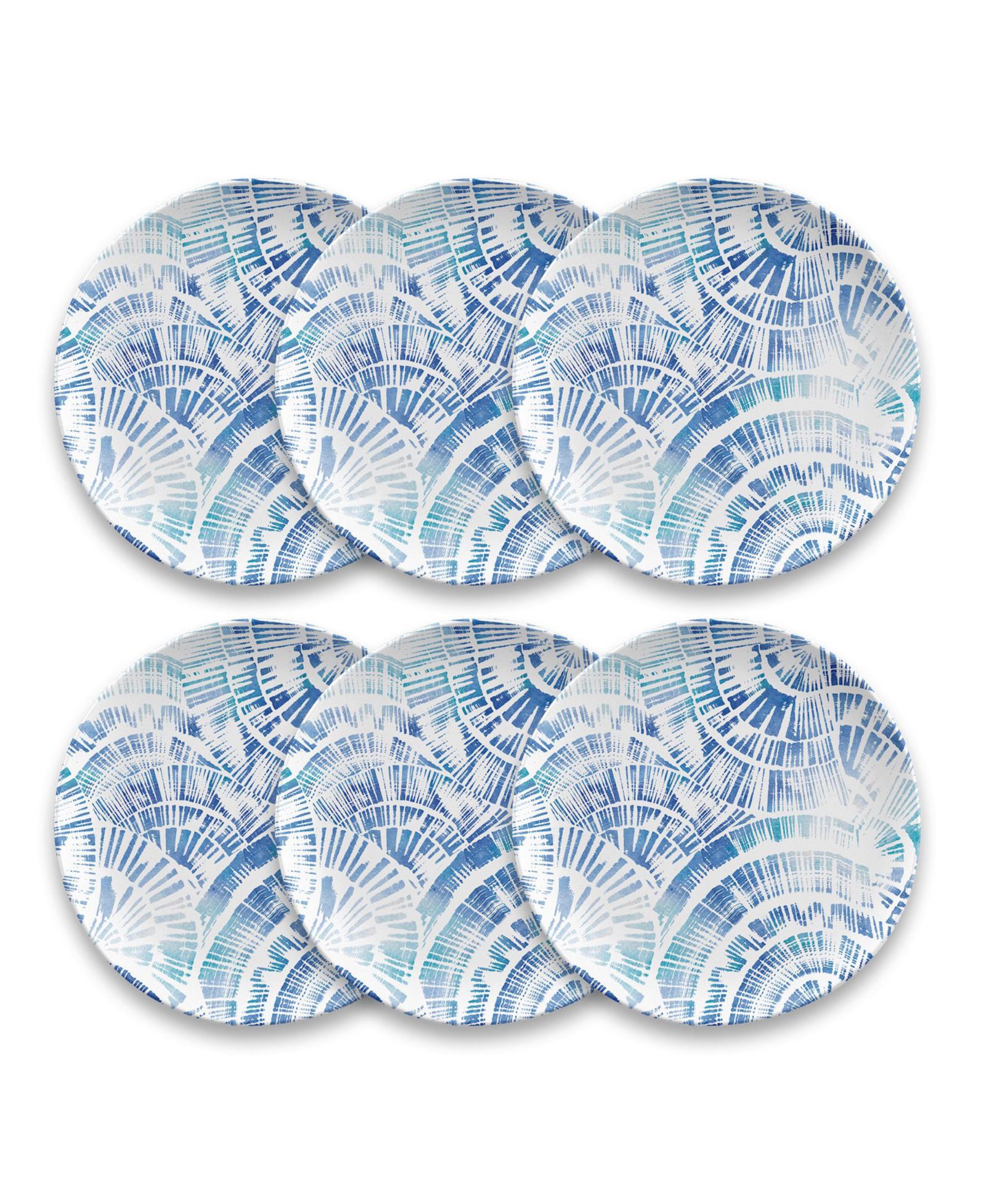 Набор из 6 сервировочных тарелок Abode Homewares Coastal Scallops, 8.5"