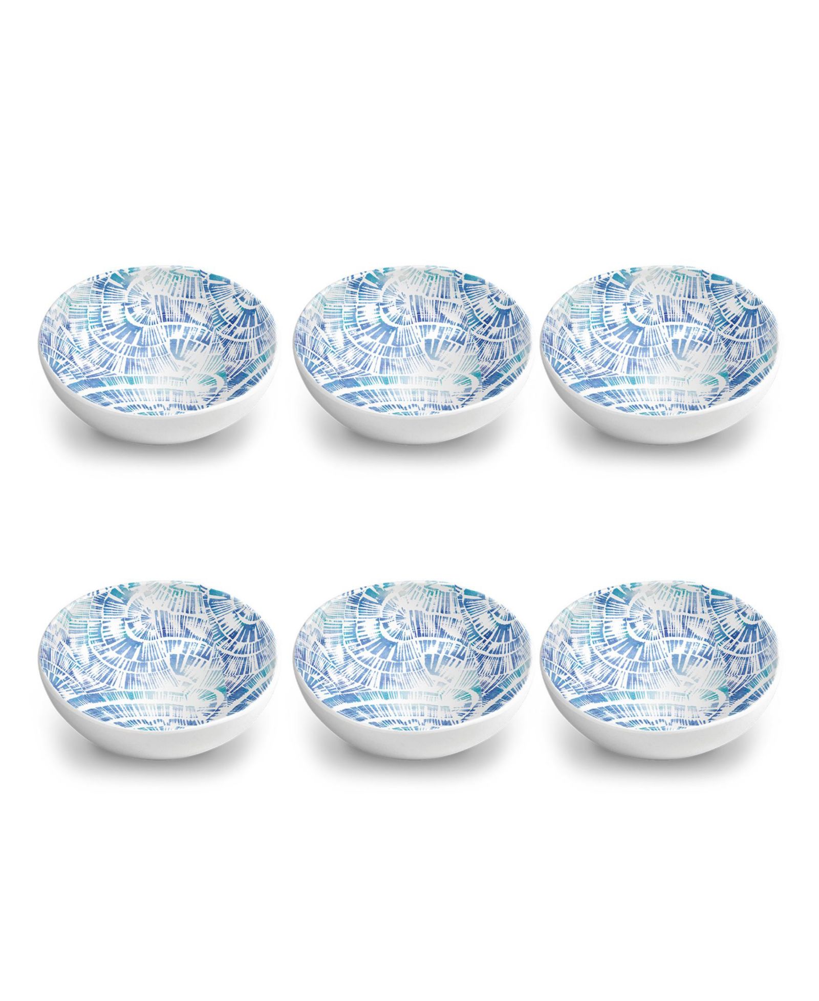 Миски Abode Homewares Melamine Coastal Scallops, набор из 6 шт