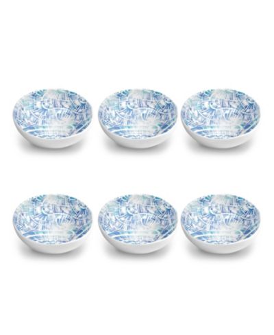 Abode Homewares Melamine Coastal Scallops Bowls, Set of 6