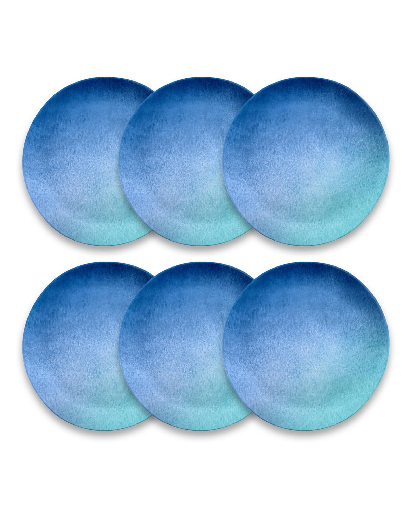 Abode Homewares тарелки Melamine Oceanic Ombre, набор из 6 шт.