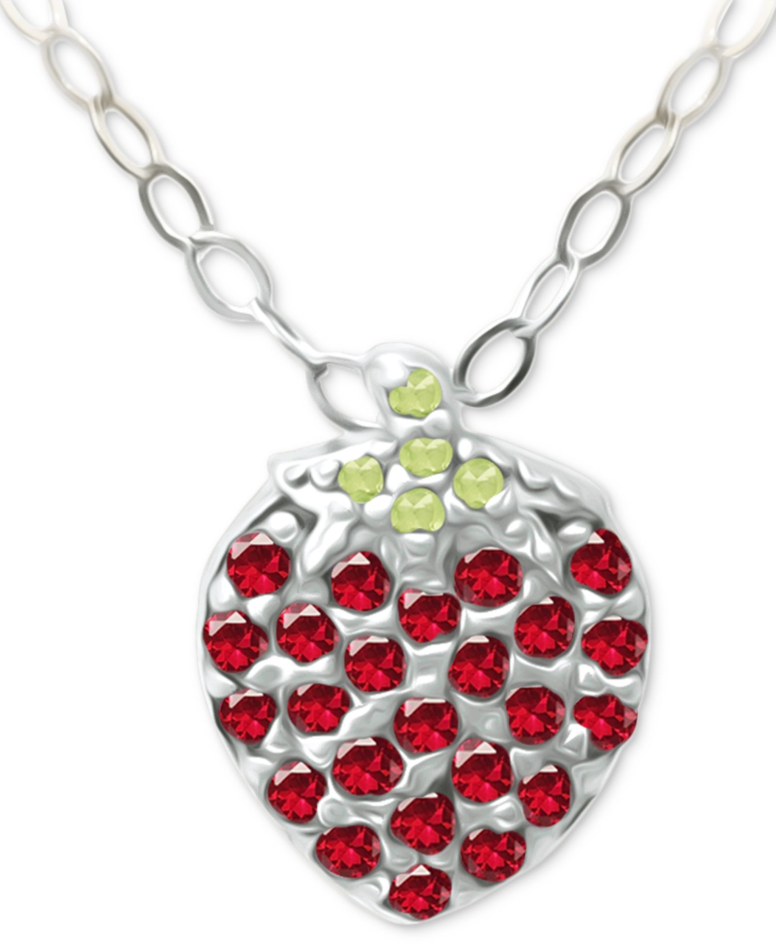 Подвеска-ожерелье Giani Bernini Lab-Grown Ruby & Cubic Zirconia Strawberry