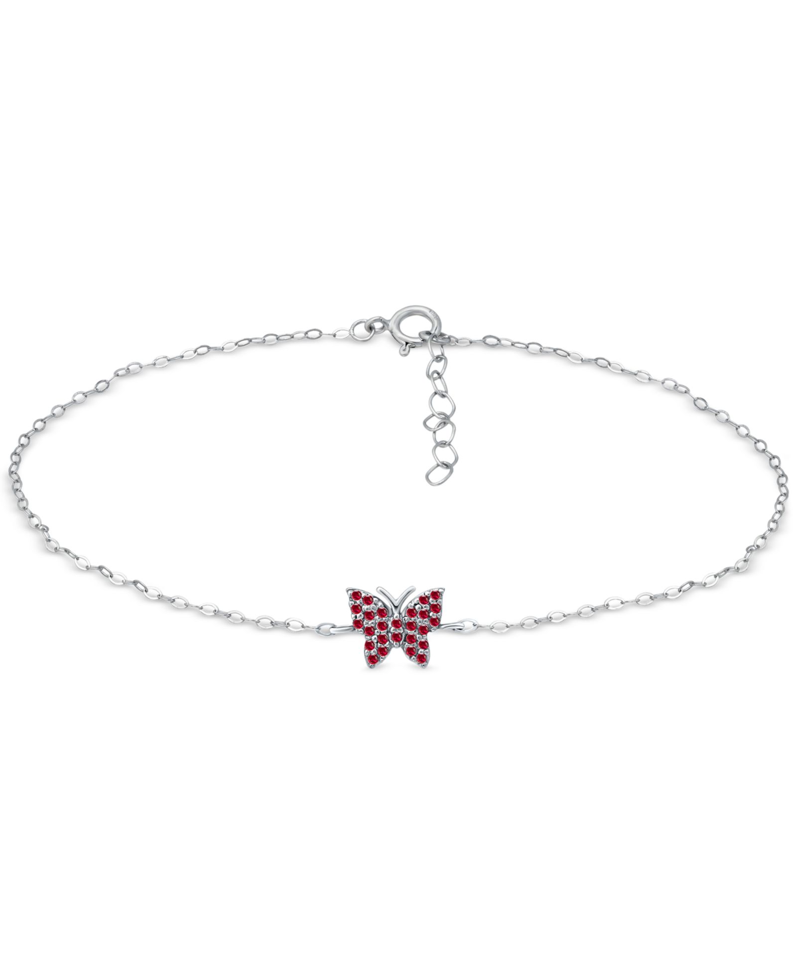 Браслет Giani Bernini Red Cubic Zirconia Butterfly Ankle