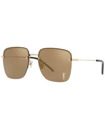 Женские зеркальные солнцезащитные очки Saint Laurent, SL 312 M-006