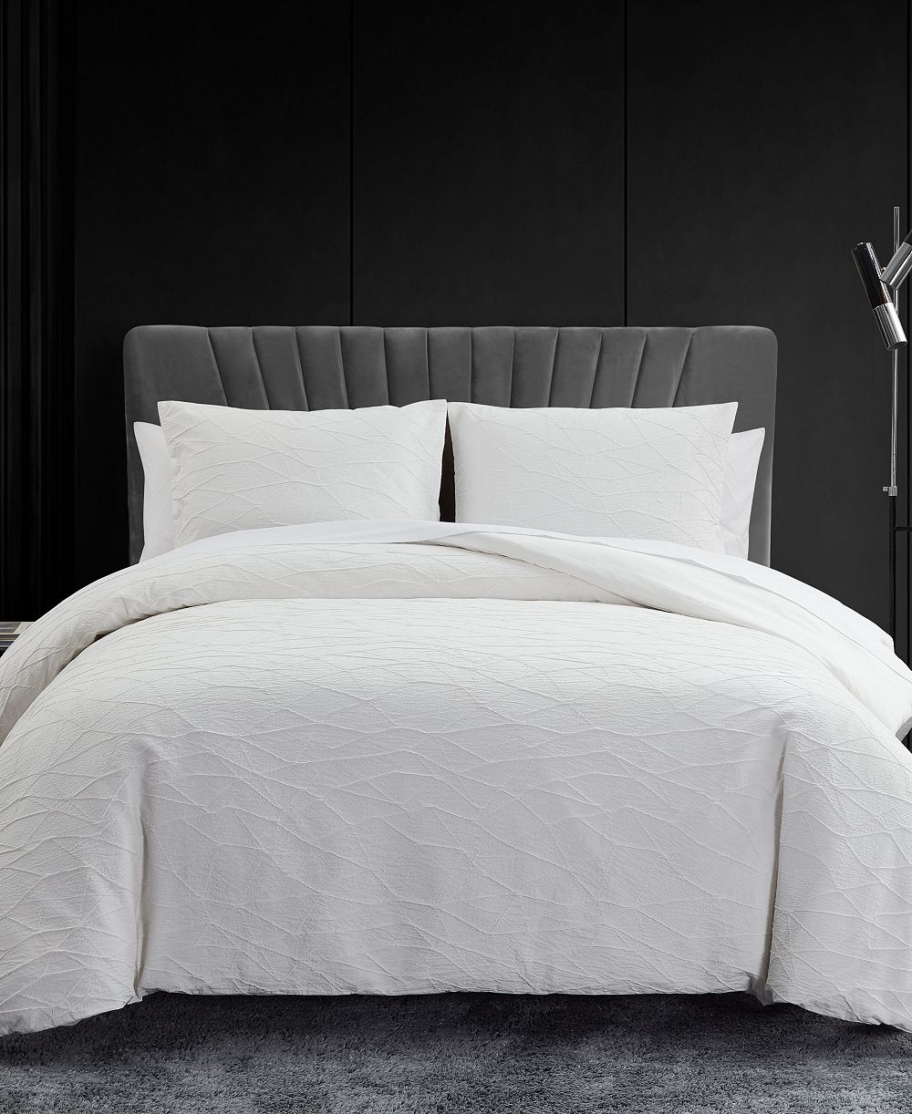 Комплект Vera Wang Abstract Crinkle 3-Pc. Duvet Cover, King