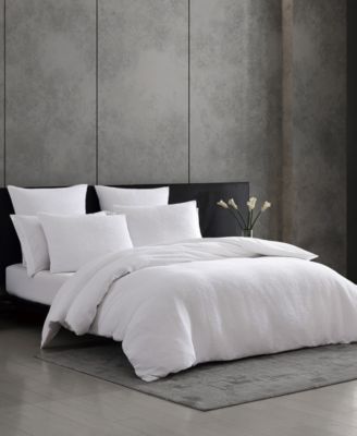 Vera Wang Solid Textured Pleats 3-Pc. Duvet Cover Set, King