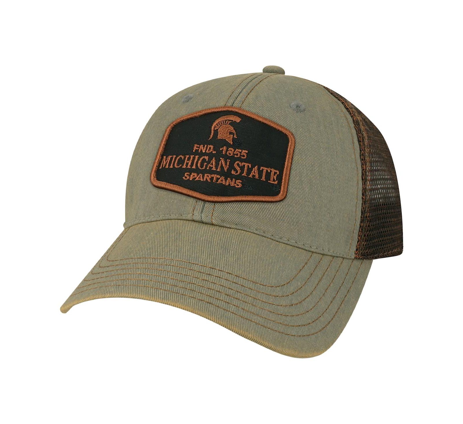 Мужская кепка Legacy Athletic Gray Michigan State Spartans Practice Old Favorite Trucker Snapback