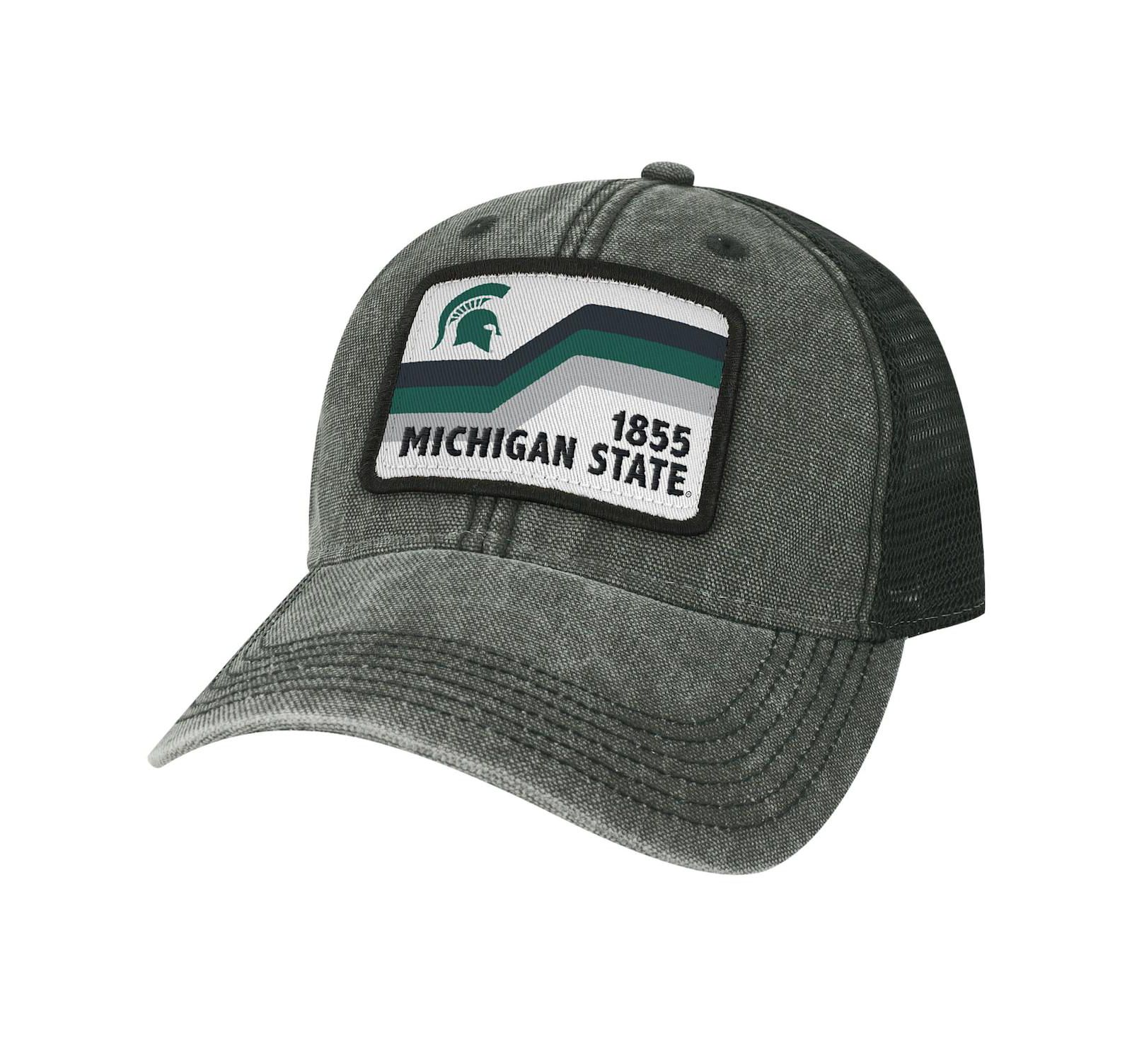 Мужская кепка Legacy Athletic Michigan State Spartans Sun & Bars Trucker Snapback, черная