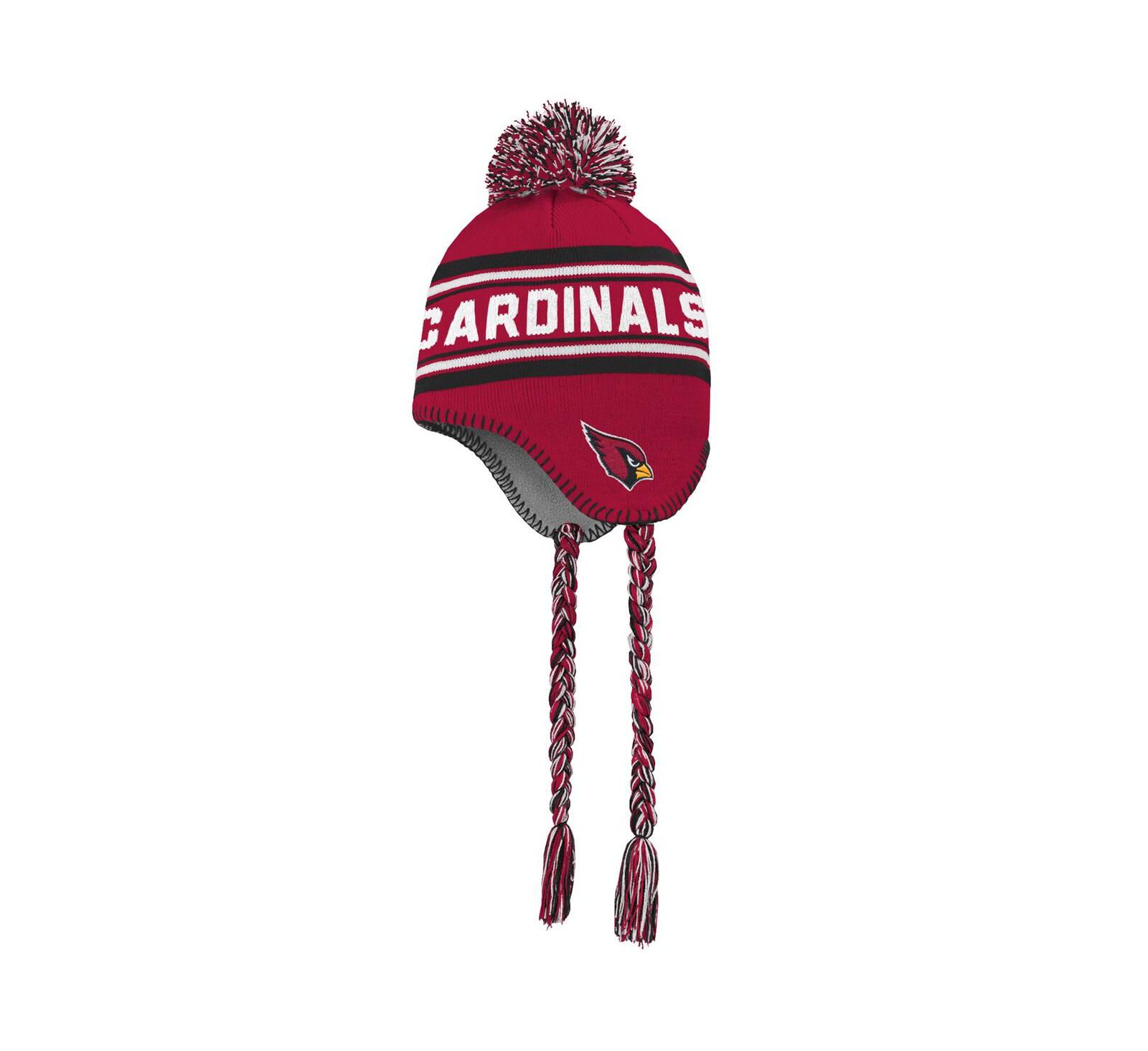 Big Boys Детская вязаная шапка с помпоном Arizona Cardinals Jacquard Tassel, Black