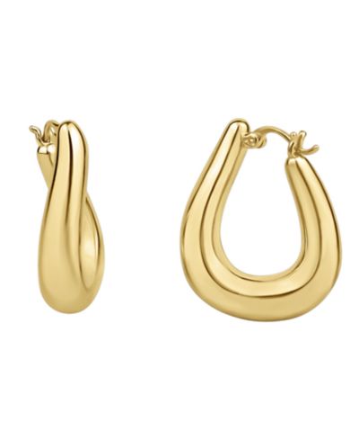 Серьги-кольца And Now This 18K Gold Plated Puff Hoop