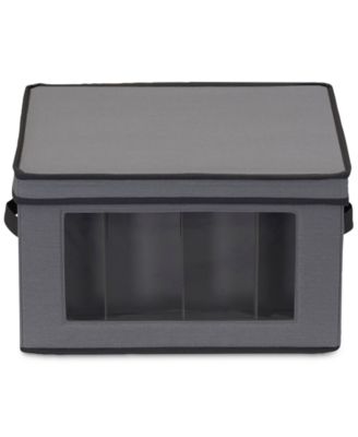 Коробка для хранения бокалов Household Essentials Balloon Wine Glass Storage Box, Windowed Panel and Handles