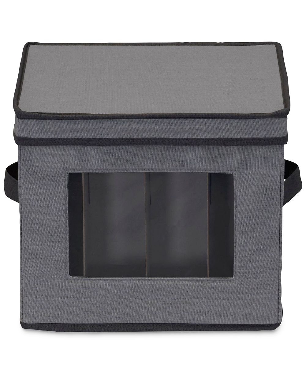 Household Essentials Champagne Flute Storage Box, Windowed Front Panel