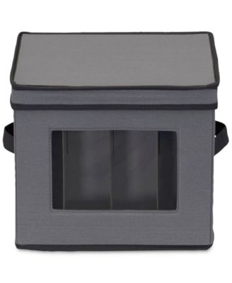 Household Essentials Champagne Flute Storage Box, Windowed Front Panel
